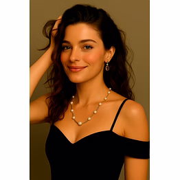 emryn beautiful pearl necklace — for the woman who shines in every moment - gemstone necklace