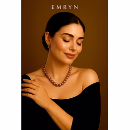 emryn elegant shell pearl necklace – 8mm soft shine finish , gemstone necklace