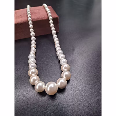 Elegant Shell Pearl Necklace - Gemstone Necklace-5