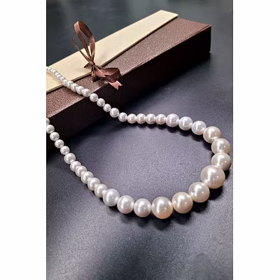 Elegant Shell Pearl Necklace - Gemstone Necklace-4