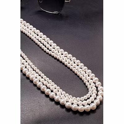 Elegant Shell Pearl Necklace – Multi-Strand Classic Design Gemstone Necklace-2