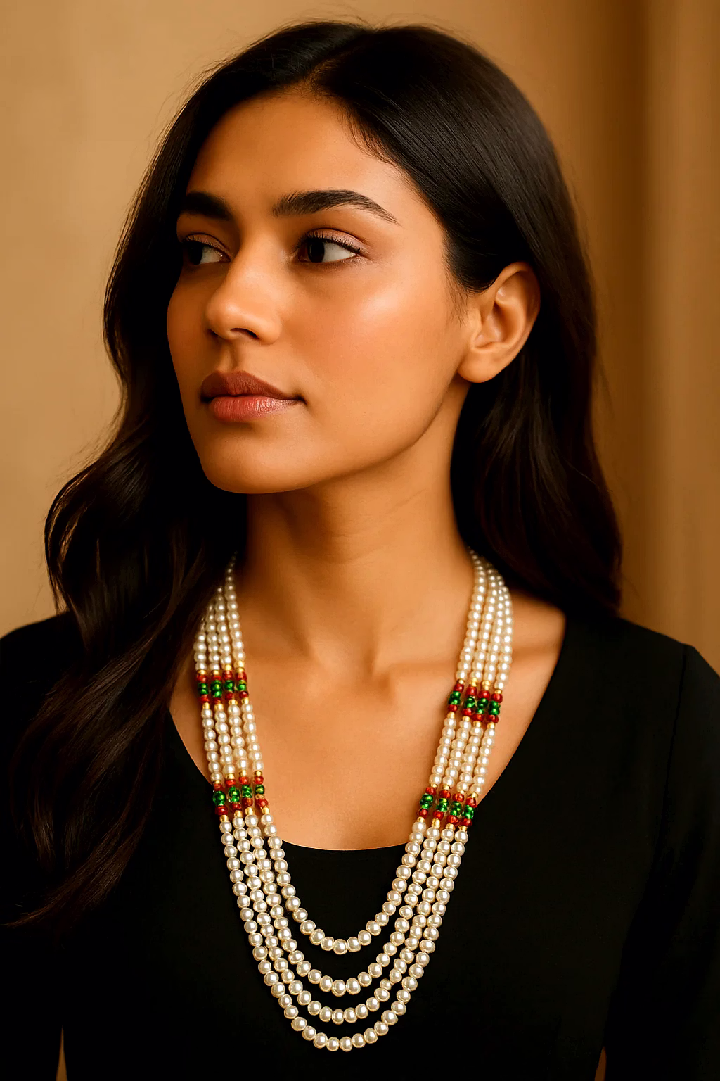 elegant cultured pearl strings gemstone necklace by emryn