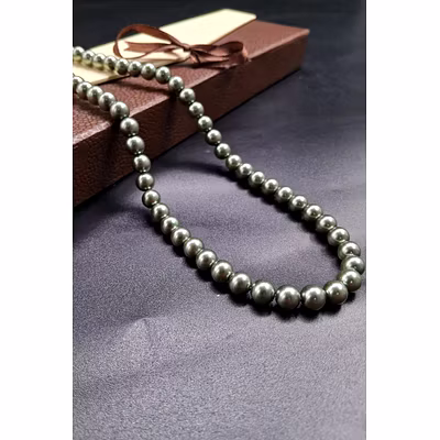 Minimalist Shell Pearls  Gemstone Necklace – 8mm Everyday Charm-1