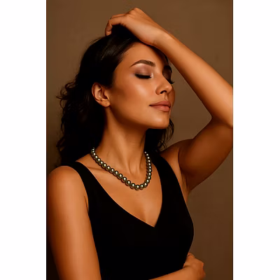 Minimalist Shell Pearls  Gemstone Necklace – 8mm Everyday Charm-12757669