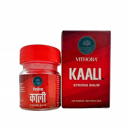 vithoba kaali strong balm 10g | ayurvedic pain relief & muscle relaxant | effective relief from headache, body pain, sprain and cold |