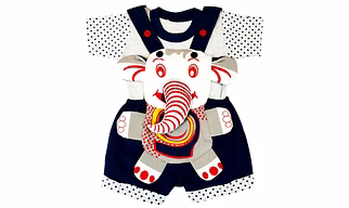 Designer Elephant Face Boys Dungarees