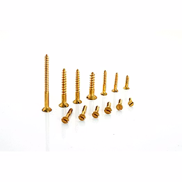 brass wood screw csk slotted #4x15 mm [din 97]