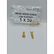 BRASS WOOD SCREW CSK SLOTTED #5X20 MM [DIN 97]-2-sm