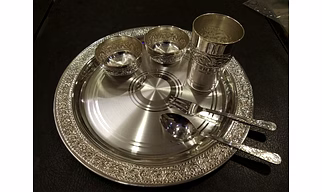Pure Silver Dinnerware Thali set