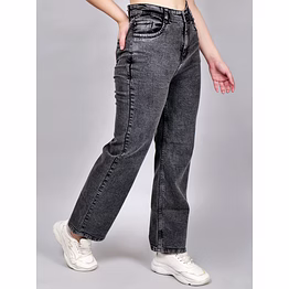 dark grey flared women jeans