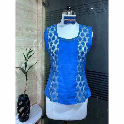 bluesheer net detail top