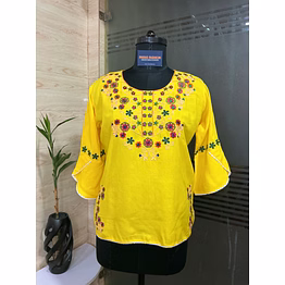goldenray embroidered top