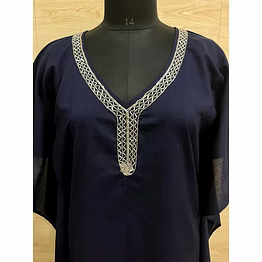 ocean crest chest-print kaftan