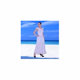 white tiered maxi dress