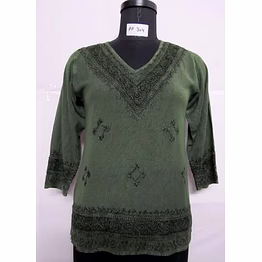vintage bloom acid wash blouse