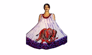 ArtBloom Hand-Painted Umbrella Dress