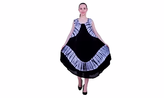 NightRipple Tie-Dye Umbrella Dress