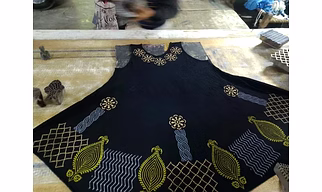 Midnight Flow Umbrella Dress