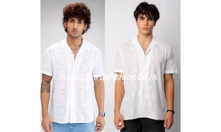 White Mirage Eyelet Shirt