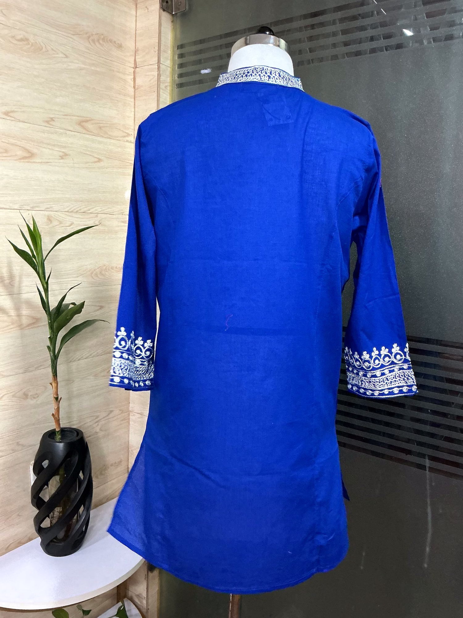 Pearl Bloom Embroidered Cotton Dress image 3