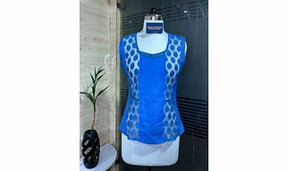 Azure Touch Designer Cotton Top