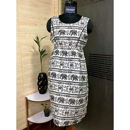 monochrome muse printed kurti