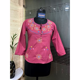 blush aura cotton top