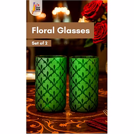 floral glasses