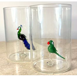 encased bird glass