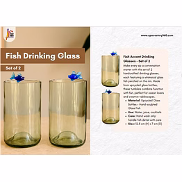 fish drinking glass