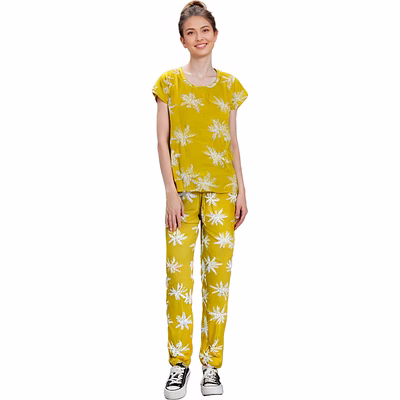 pyjama set -yellow aop