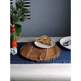 bark platters for serving pizza etc.