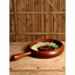pasta serving pan with handle