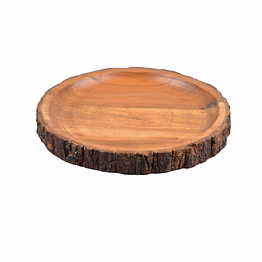 deep grooved bark platters for serving