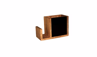 CUTLERY & TISSUES HOLDER W/ SLATE