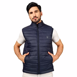 blueficus sleeveless solid men jacket