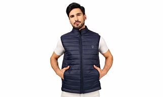 BlueFicus Sleeveless Solid Men Jacket