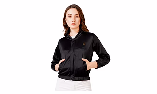BlueFicus  Women  superpoly Solid Casual Jacket