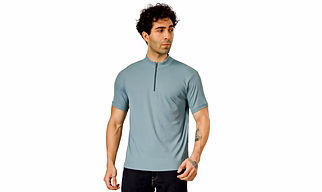 BlueFicus  Men Solid High Neck Polyester T-Shirt