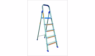 3 Step Baby Aluminium Ladder, Foldable and Flat Steps, Top handle and Top Metal Plate (Model: K-7026 in Lite)