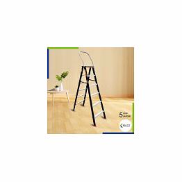 5 step ladder, foldable with top support handle and top metal plate (model: k-7023 in medium)