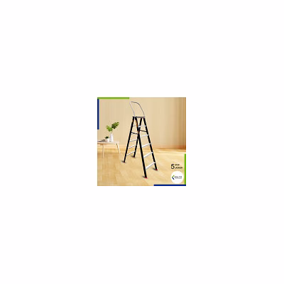5 step ladder, foldable with top support handle and top metal plate (model: k-7023 in medium)