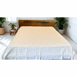 cotton bedspread cut work