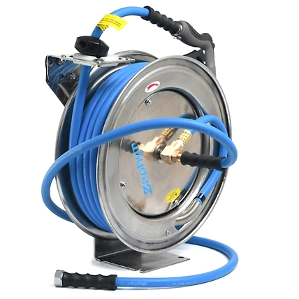 Zephyr Auto-Retractable Water Hose Reels 13mm x 20m Stainless Steel 304 (ZWR1320SS)-1
