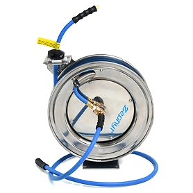 Zephyr Auto-Retractable Air Hose Reels 6mm X 10m  Stainless Steel 304 (ZAR0610SS)