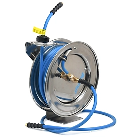 Zephyr Auto-Retractable Air Hose Reels 10mm X 15m  Stainless Steel 304 (ZAR1015SS)