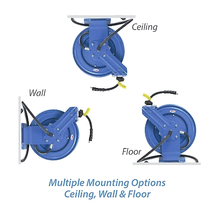 Zephyr Auto-Retractable Pressure Washer Hose  Reels 6mm X 15m Dual Arm Heavy Duty (ZPW0615DA)-5