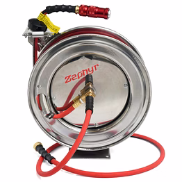zephyr auto-retractable steam hose reels 13mm x 08m stainless steel 304 (zsr1308ss)