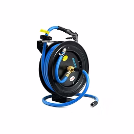 zephyr auto-retractable water hose reels 13mm x 15m heavy duty - black (zwr1315hd-blk)
