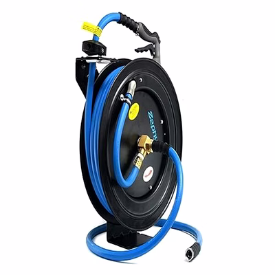 zephyr auto-retractable water hose reels 13mm x 20m heavy duty - black(zwr1320hd-blk)